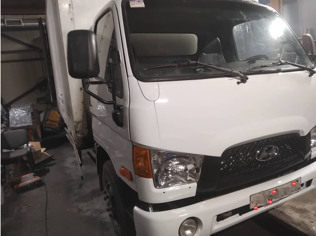 Кабина Isuzu после ремонта и покраски